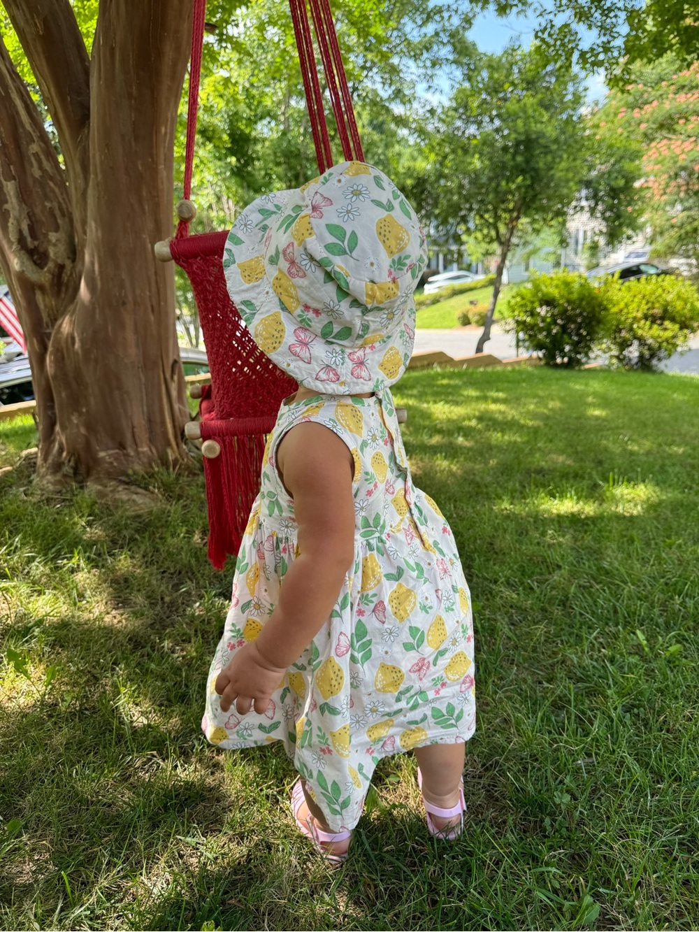 Mini Hop Floral Dress & Hat Baby 24M Like New